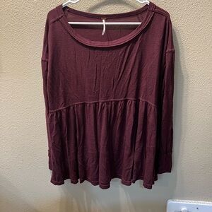 Free people Burgundy Tunic